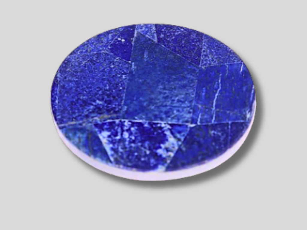 Luxurious Collection Of Marble Coaster Set Inlay Random Lapis Stone Handmade Art